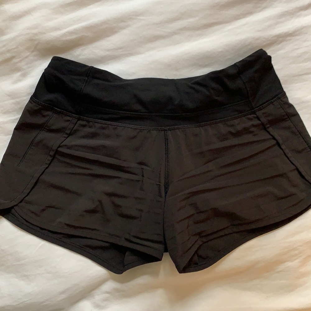 luluLemon Run Time II 4 inch inseam shorts - BLACK